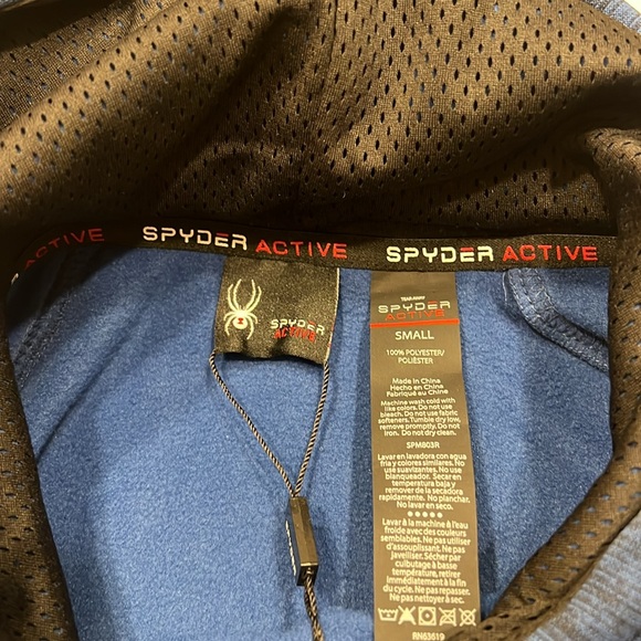 Spyder active pull over Blue sweatshirt, hoodie size small - Picture 10 of 10